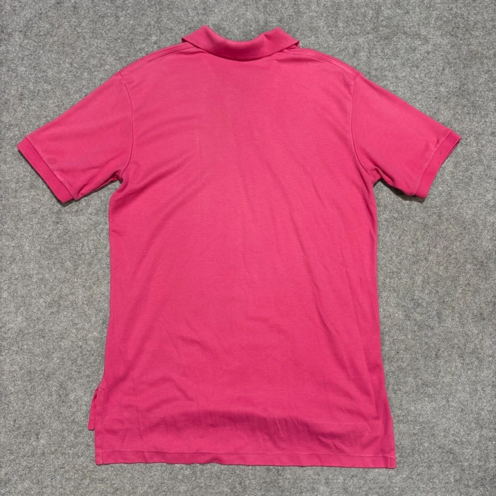 Polo Ralph Lauren Mens Large Pink Short Sleeve Cotton Polo Shirt Made in USA